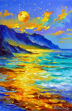   - Full Moon Over the Sea