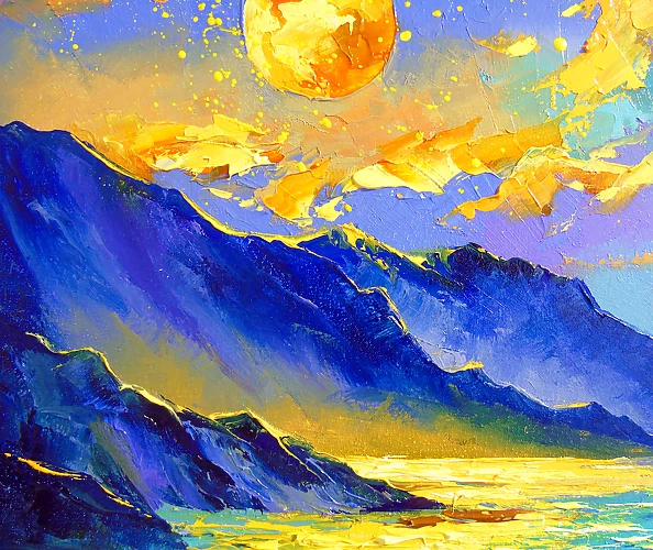 Olha Darchuk - Full Moon Over the Sea