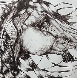 Anna Zarzycka, Furia, Inkografia, Inne - papier, 33 x 25