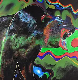 Michał Głowacki, Ярость, Акрилова картина - холст, 100 x 100