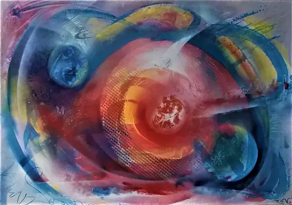 Janusz Wosiek - GALACTIC-SNAIL-SPIRAL OF THREE BASIC COLORS