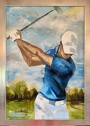 Alicja Walczak, GOLFISTA, Obraz olejny - płótno, 60 x 80