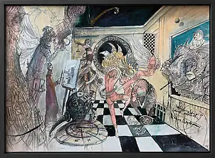 Tomasz Sętowski, Kuriositätenkabinett, Aquarelle - Papier, 60 x 43
