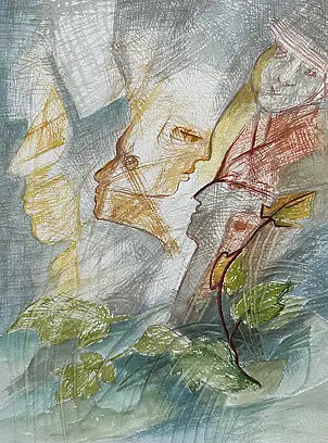 Anna Lupa Suchy, Gadu gadu, Akwarele - papier, 20 x 29