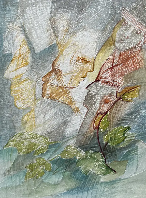 Anna Lupa Suchy, Gadu gadu, Akwarele - papier, 20 x 29