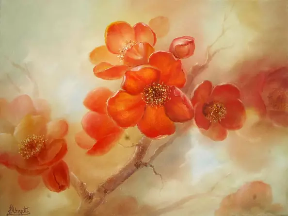 Lidia Olbrycht - A twig of Quince Impresja