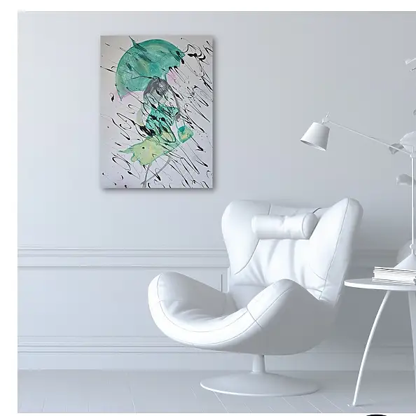 Ewa Mościszko, Mall girl, Acrylic painting - canvas, 50 x 70