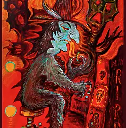 Zbigniew Suwała, Gambler, Obraz akrylowy - papier, 55 x 70