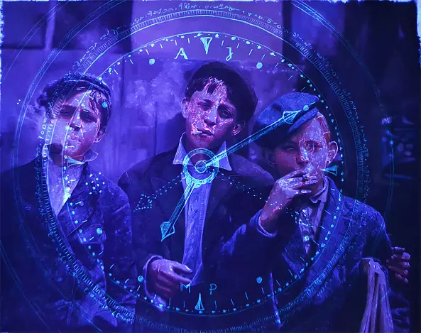 Marek Pękacz - Gazeciarze palący papierosy St. Louis 1910