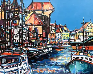 Piotr Rembieliński, Gdańsk II, Obraz akrylowy - płótno, 50 x 40