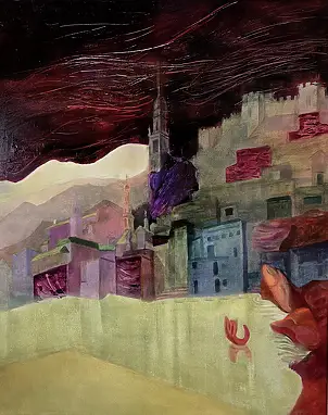 Aldona Zając, Gdzie jest niebo, Obraz olejny - płótno, 80 x 100