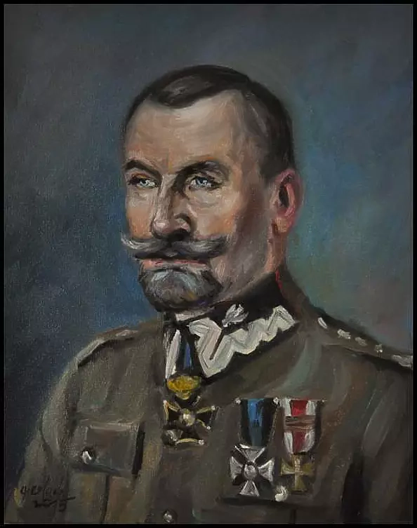 Damian Gierlach - General Tadeusz Jordan Rozwadowski oil portrait 24x30cm