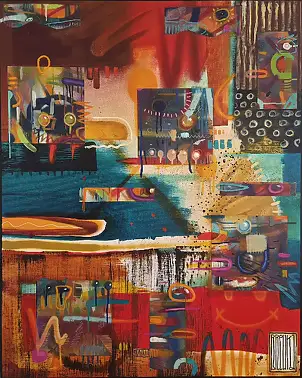 Wojciech Brewka, Generation X, Obraz akrylowy - płótno, 80 x 100