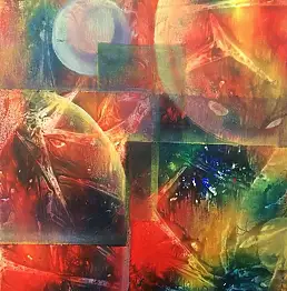 Maria Gąsior, geometrisch, Acrylgemälde - Leinwand, 30 x 40