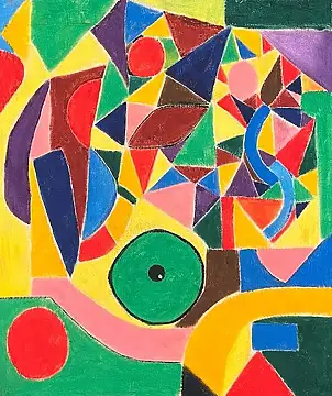 Maryam Gomizi, Geometric Dance – Mary G, Acrylic painting - canvas, 50 x 70