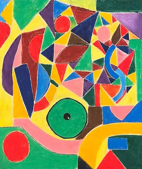 Maryam Gomizi, Geometric Dance – Mary G, Acrylic painting - canvas, 50 x 70