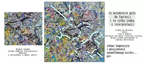 Eryk Maler - Geese like Kandinsky, abstraction