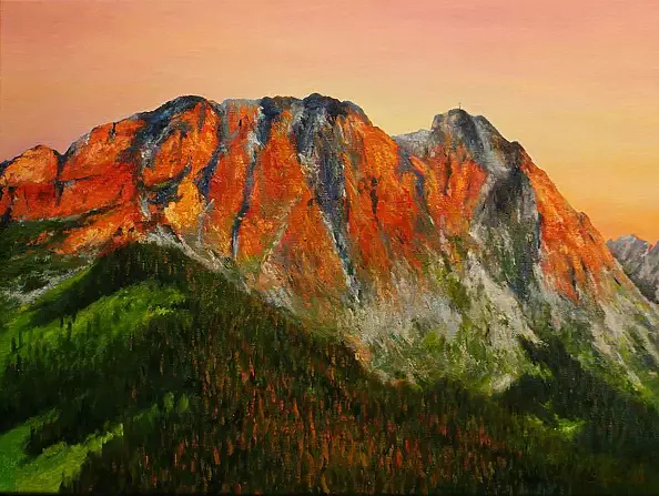 Jacek Siedlec - Giewont at sunset