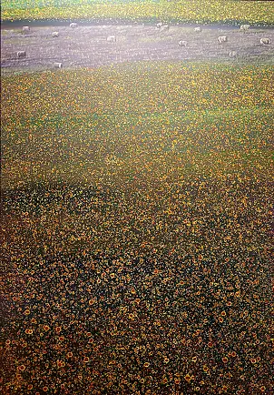 Jacek Malinowski, Girasoli, Obraz akrylowy - płótno, 70 x 100