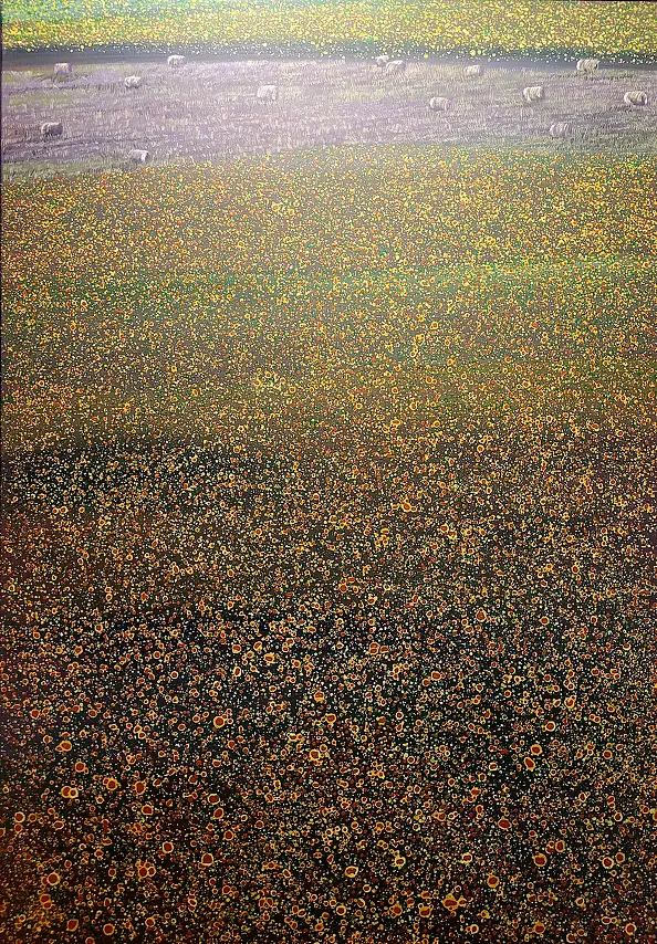 Jacek Malinowski, Girasoli, Obraz akrylowy - płótno, 70 x 100