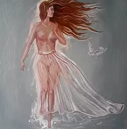 Mariia Voloshyna - Girl and bird