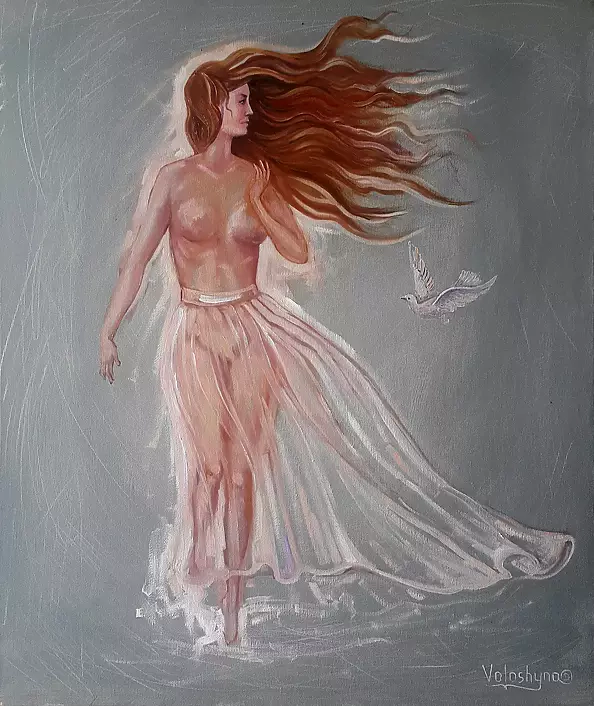 Mariia Voloshyna - Girl and bird
