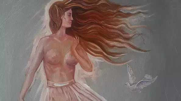 Mariia Voloshyna - Girl and bird