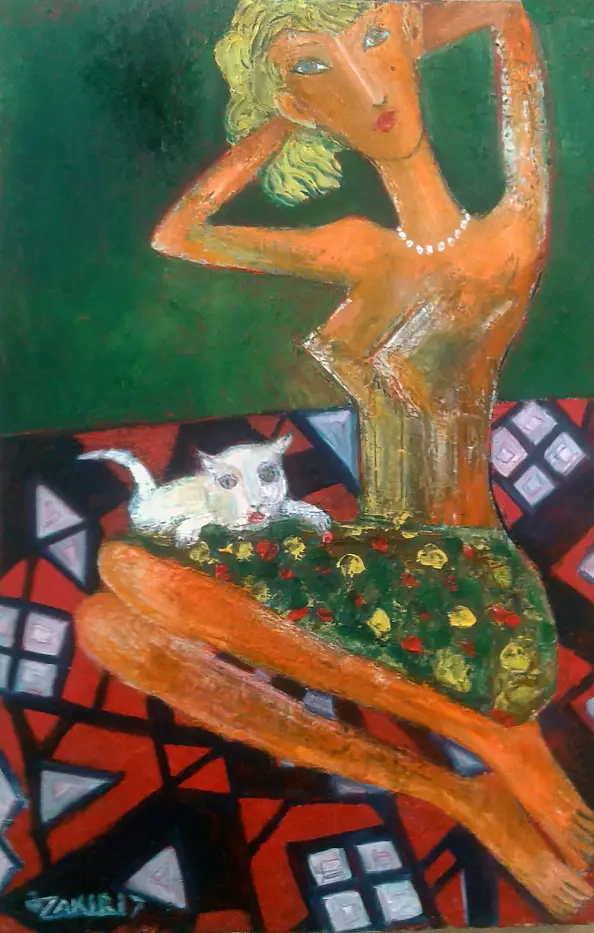 ZAKIR AHMEDOV - Girl and cat