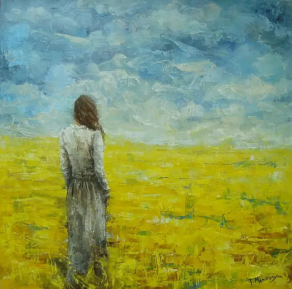 Armenian Art - Girl in nature