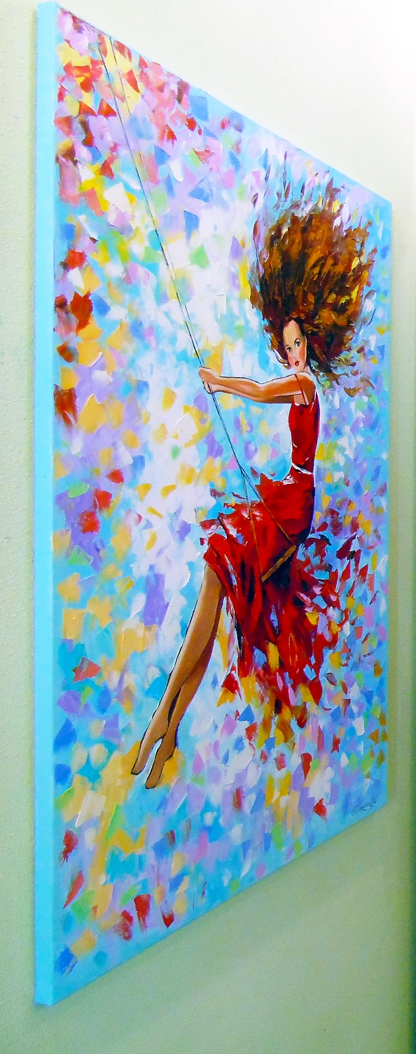 Olha Darchuk - Girl on a swing
