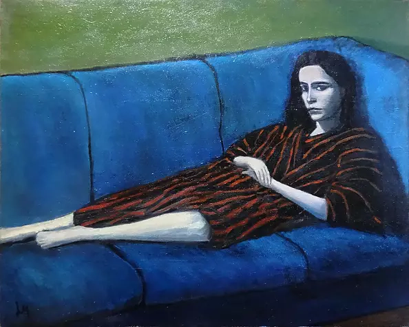 Massimiliano Ligabue - Girl on the blue couch