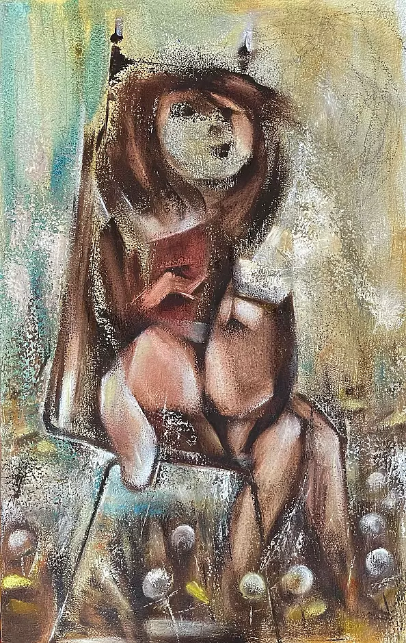 Simakov Vladimir - Girl with a cat