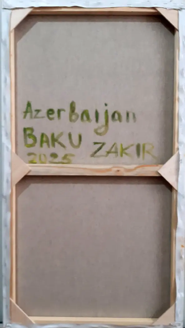 ZAKIR AHMEDOV - Girl with a cat 2025year 90X50cm Original painting Oil on canvas