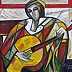 Eugeniusz Gerlach, Guitarist, 2000, Oil painting - canvas, 84 x 63