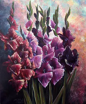   - bouquet of gladioli