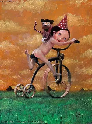 Krzysztof Iwin - Naked man and monkey