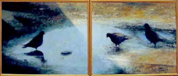 Piotr Pilawa - Gołębie - dyptyk