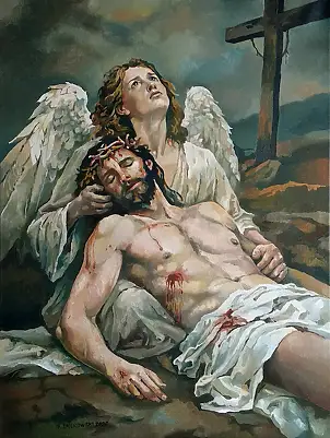 Grzegorz Ziółkowski, Golgotha, Oil painting - canvas, 60 x 80