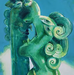 Alex Johanson, Голуховские впечатления ночью, Акрилова картина - холст, 100 x 140