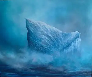 Klaudia Wilk, Iceberg, Oil painting - panel, 60 x 50