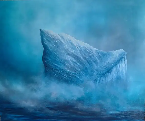 Klaudia Wilk, Iceberg, Oil painting - panel, 60 x 50