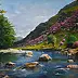 Jacek Siedlec - Mountain stream. Rhododendrons.