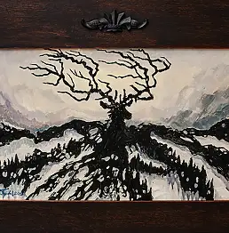 Ryszard Tyszkiewicz, Górski wiatr, Obraz olejny - płyta, 74 x 45