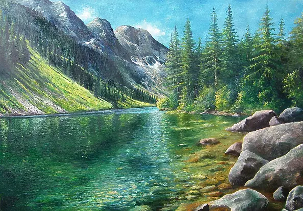 Jacek Siedlec - Górskie jezioro