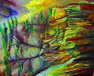   - Chinese mountains with bonsai trees