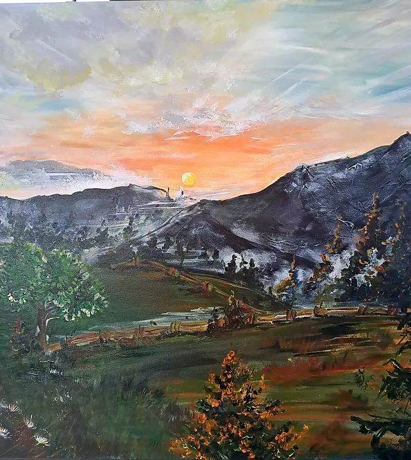 LUCYNA Wiech - Mountains at sunset