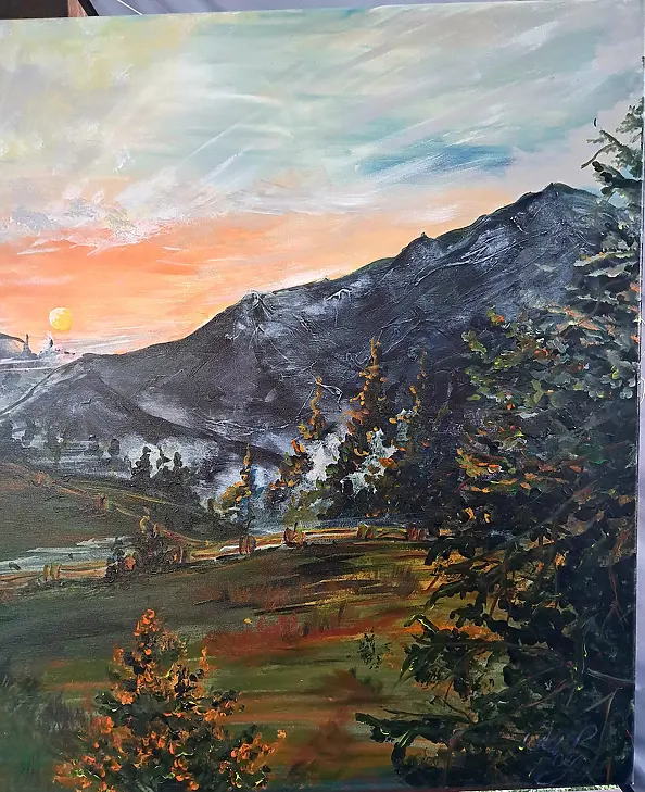 LUCYNA Wiech - Mountains at sunset