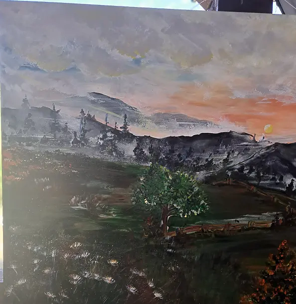 LUCYNA Wiech - Mountains at sunset