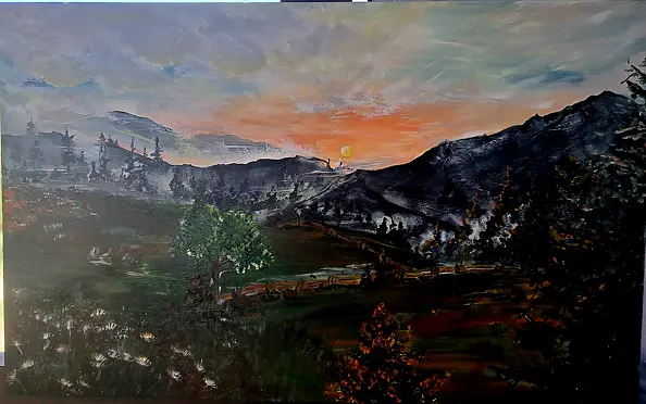 LUCYNA Wiech - Mountains at sunset