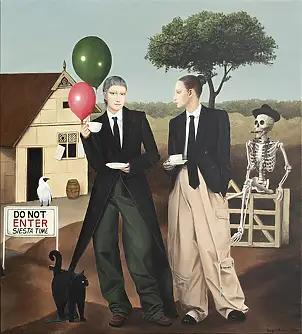 Nataliya Bagatskaya, Gość, który został na zawsze, Obraz akrylowy - , 95 x 105